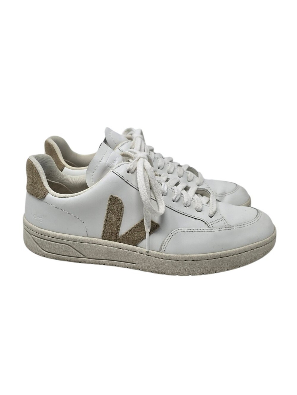 Veja V-12 Leather White & Dune Sneakers Men's 10